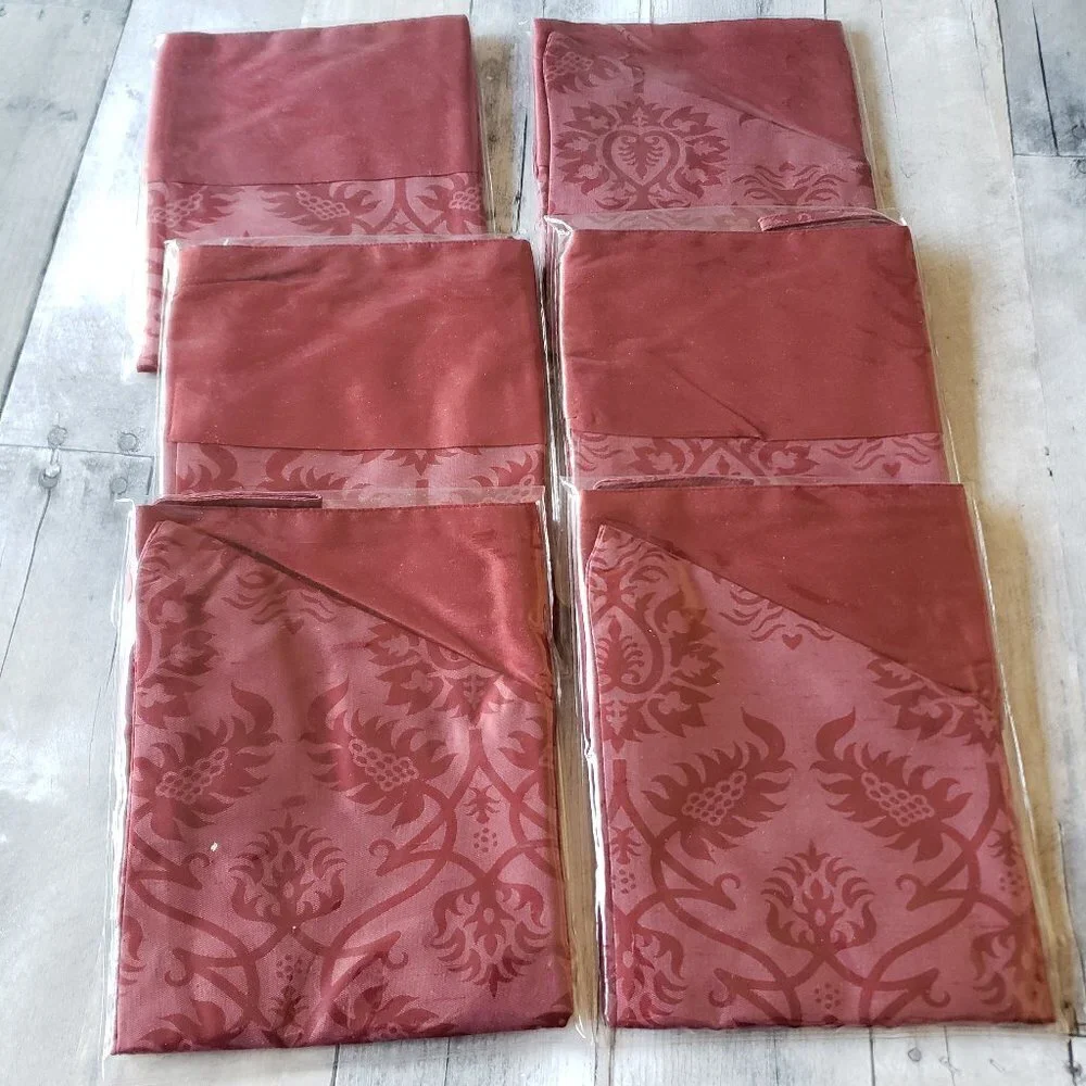 Restoration Hardware (set of 6) Red Thai Silk Christmas Stockings